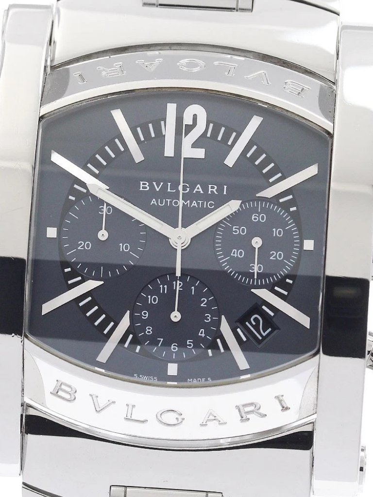 Bvlgari Assioma Aa48sch Chronograph Date Gray Dial Automatic Mens Watch938335